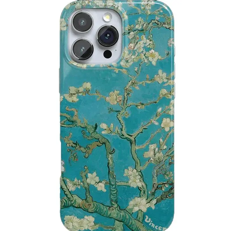 Almond Blossom Floral Durable Protection Smartphone Cover, Compatible with iPhone 11/12/13/14/15/16/17 Pro-ProMax-Plus-Air, Mother's Day Gift for Her, Mobile Phone Casing & Accessories