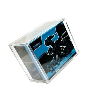 5mm Acrylic Stackable Display Box, Compatible with Etb Transparent Magnetic Case, Ideal for Trading Cards, Collectibles, Sports Memorabilia, Trade Card Box