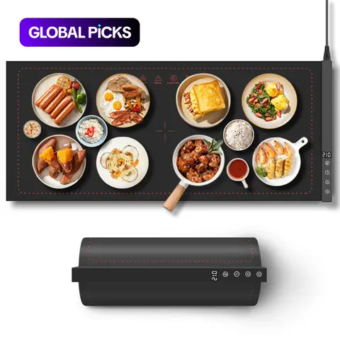 1 Pack Upgraded Silicone Electric Heating Tray Appliance, Foldable Food Warmer Pad with Adjustable Temperature & Timer, Ideal for Parties & Home Gatherings #GLOBAL PICKS