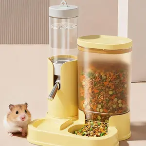 New Hamster Feeder and Water Dispenser Feeding Combo: Automatic Drinking Ball Water Bottle for Guinea Pigs, Hamsters, and Small Pets