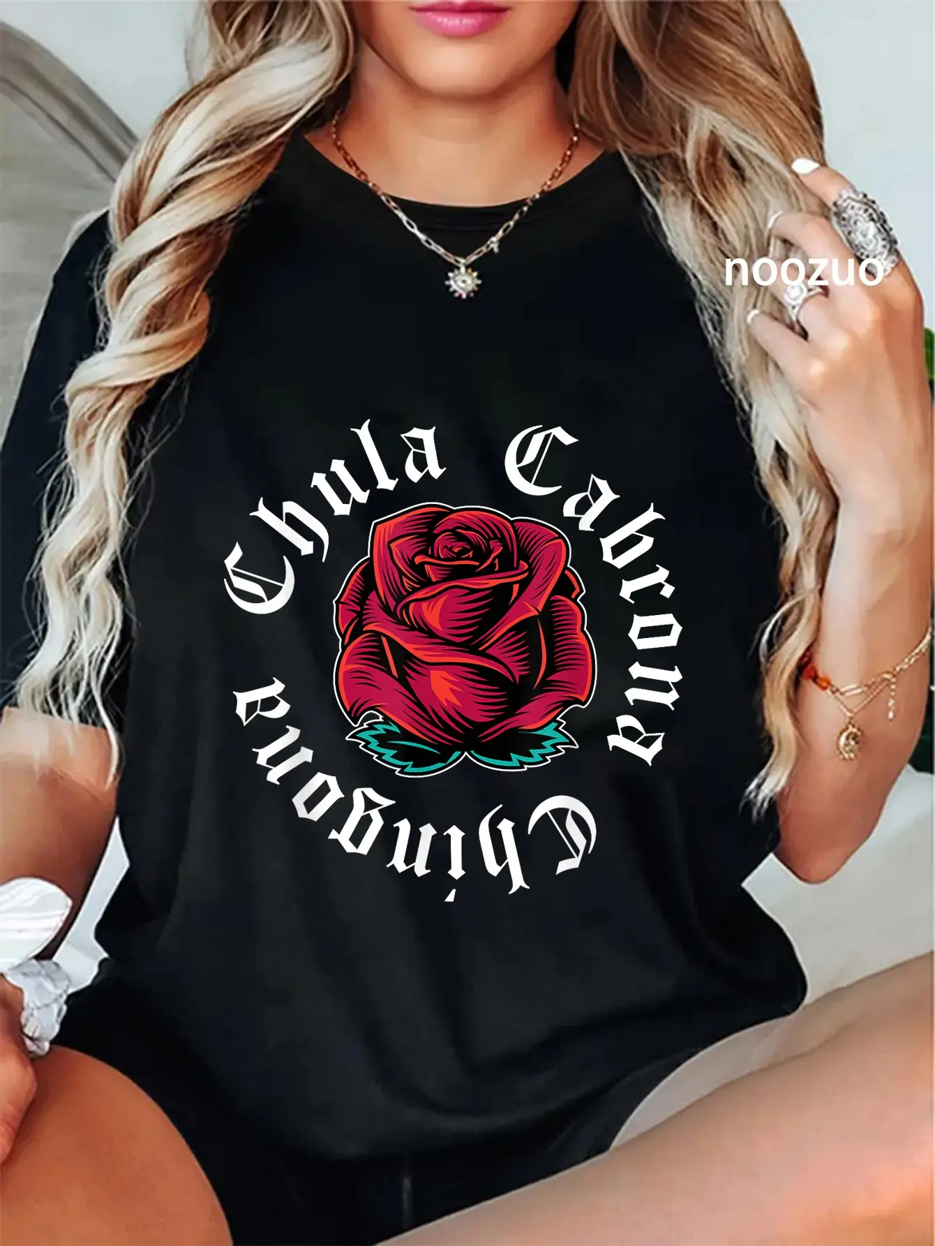 100% Cotton Unisex Womens Mexicana Chicana Mexican Girl Chula Cabrona Chingona T-Shirt Casual Top