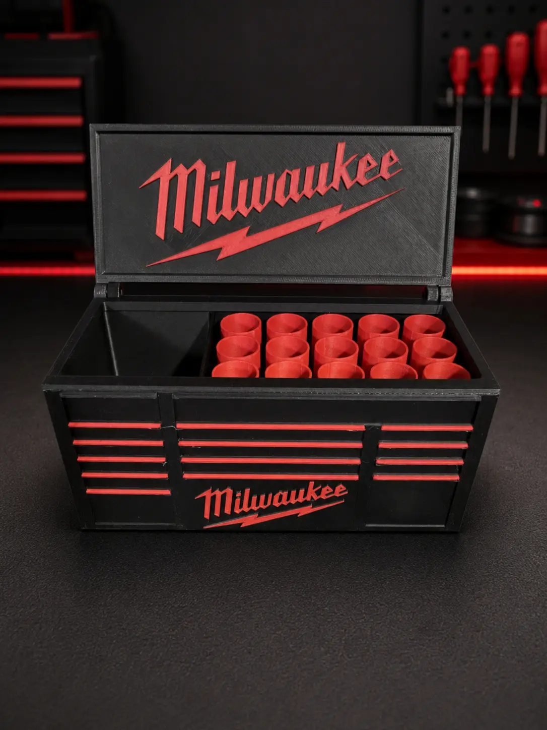 3D Printed Desktop Tool Box, Rectangular Desk Organizer That Organizes Pens & Office Supplies, Rectangular Shape