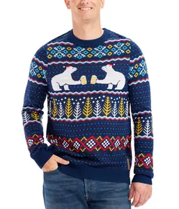 Men's Polar Bear Party Ugly Christmas Sweater Men's Polar Bear Party Ugly Christmas Sweater