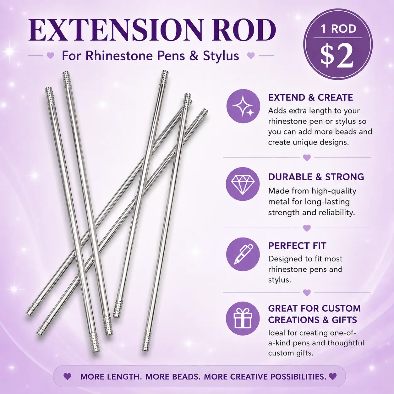 1 Extension rod for pen, LIVE for customs ONLY.