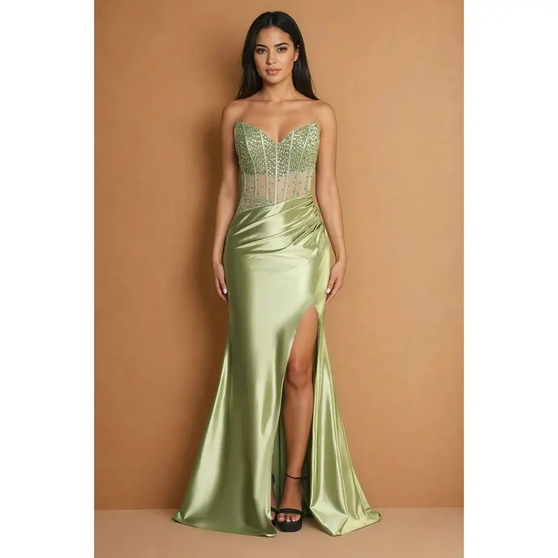 sachin and babi light blue dress Princess Tiana Inspired Prom Dress Princess Tiana Prom Dress Green Princess  Tiana Prom Dress Prom main image 0