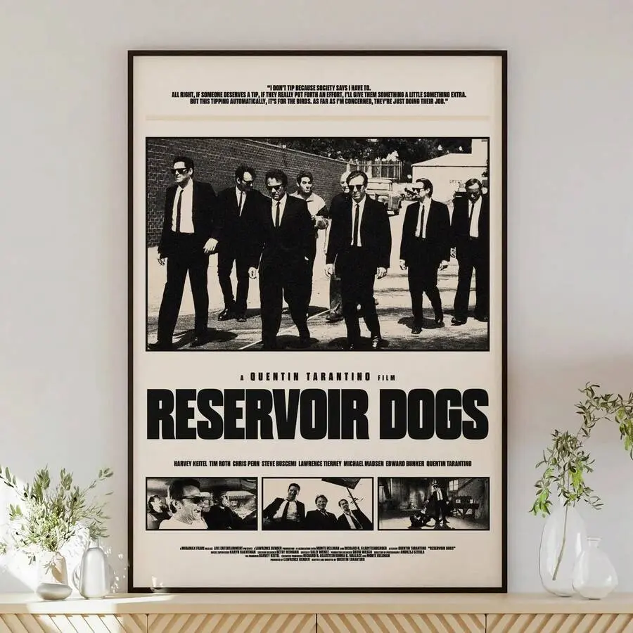 1 Pc Reservoir Dogs Canvas Print Poster Minimalist Wall Art, Retro Style, Nostalgic Home Decor, Frameless Design