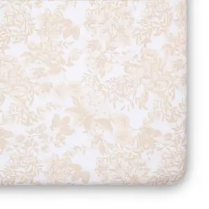 Floral Organic Jersey Cotton Crib Sheet and Changing Pad Cover Set