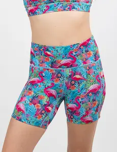 CVG Shorts Flockstar,   Flower-Printed, Sports Shorts, Workout Shorts, Gym Shorts