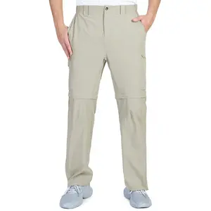 Outdoor Ventures Mens Hiking Pants Lightweight Quick Dry Convertible Pants, Stretch Zip-Off Cargo Pants for Travel Fishing