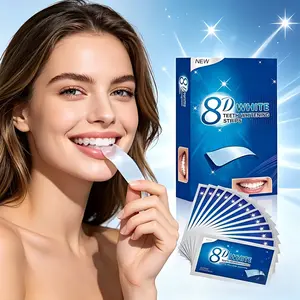 7 Pairs 8D Teeth Whitening Strips, Mint Flavor, 8% Pap Teeth Whitening, Fresh Breath, Single Item, Gel Form, Fda Registered