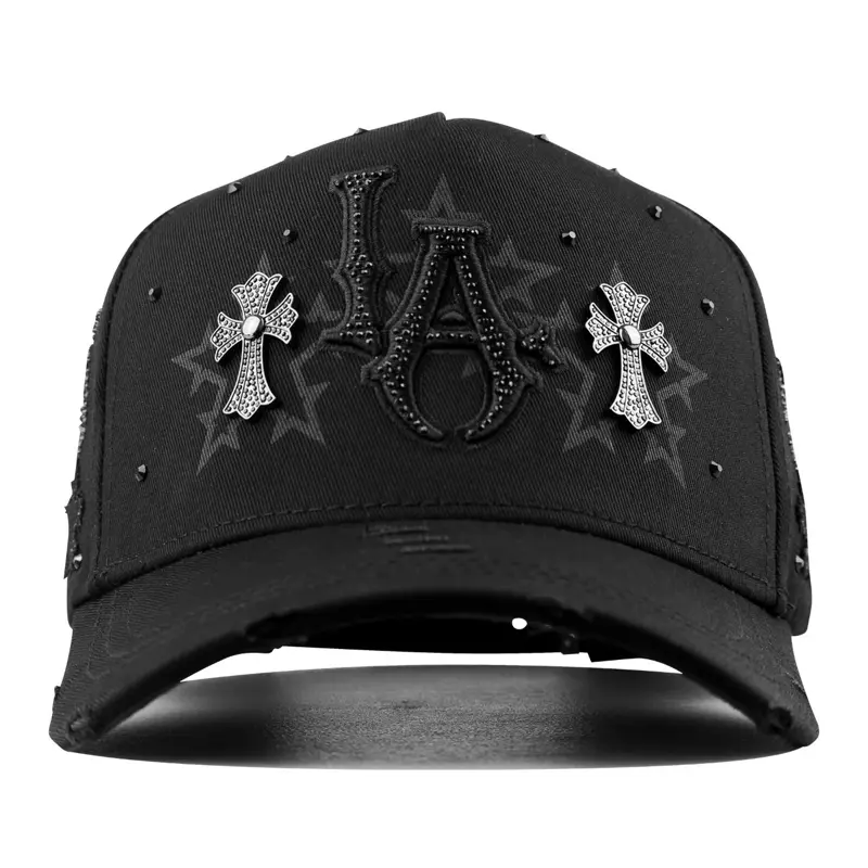 Total Black Cross Baseball Cap