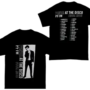 Panic! At The Disco Band Tour 2018 Black 2 Sides T-Shirt, Unisex Cotton Fabric, Gift For Fan Menswear Streetwear Crewneck