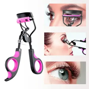 Portable Eyelash Curler with Comb, Long-Lasting Curling Aid, Professional Beauty Tool, Essential Makeup Accessory for Women, Curl Lashes