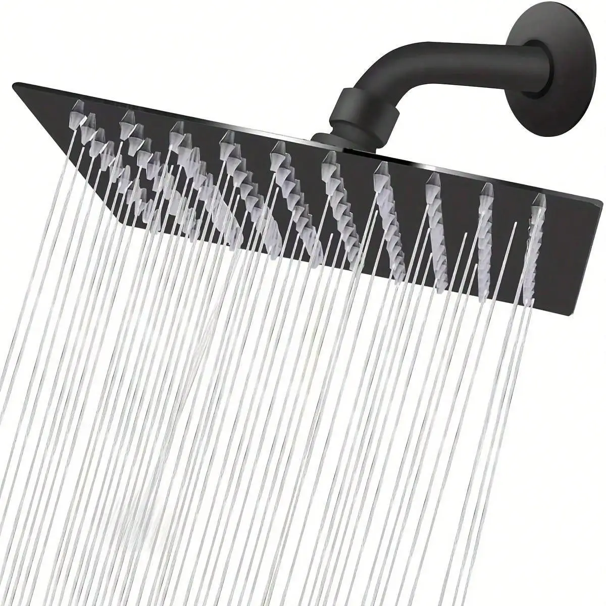 Stainless Steel Rainfall Shower Head, High Pressure Rain Shower Head, Square Water Saving Shower Head, Bathroom Fixtures