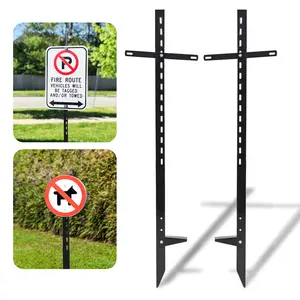 Set of 2 Durable Metal Stakes, Each 46 Inches Long, Designed to Hold Yard Signs for Outdoor Events Like Lawn, Parking, Or Garage Gatherings