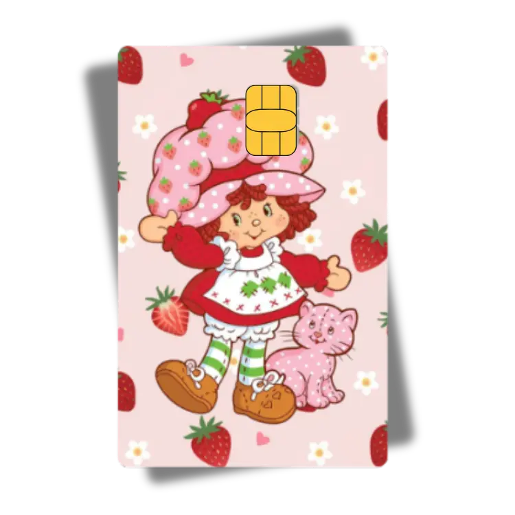 1980 Cartoon Sreawberry  Shortcake Credid Card Skins , Stiker