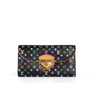 Pre-owned Louis Vuitton canvas Mini Bags Multicolor Monogram Sarah Wallet – Black