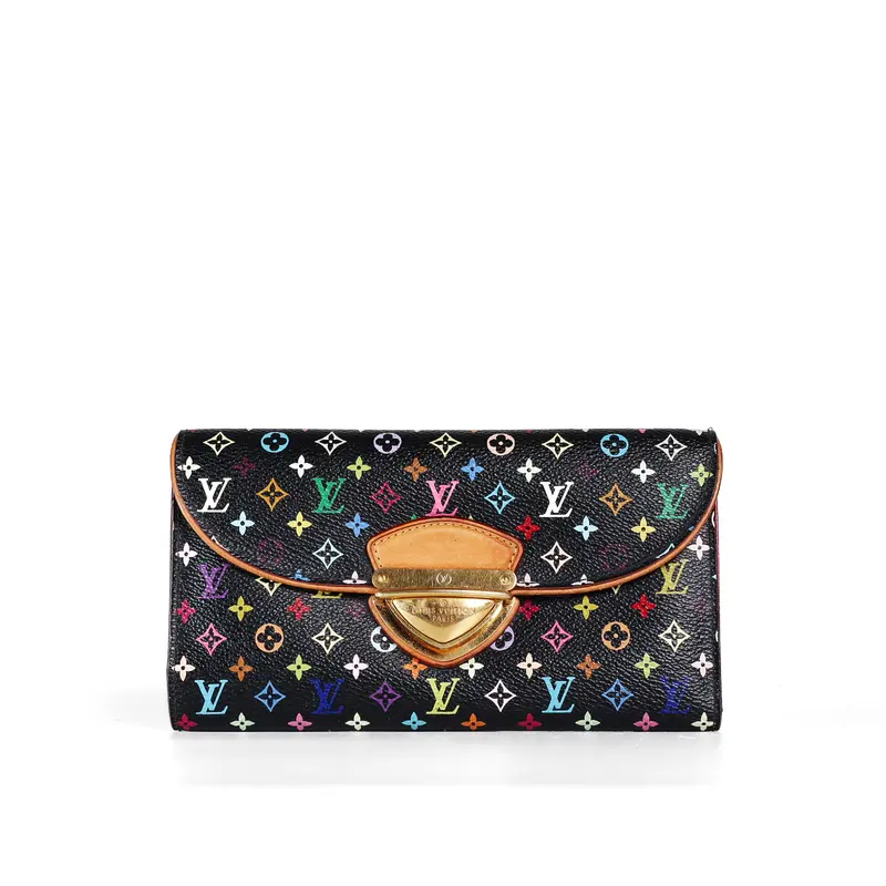 Pre-owned Louis Vuitton canvas Mini Bags Multicolor Monogram Sarah Wallet – Black