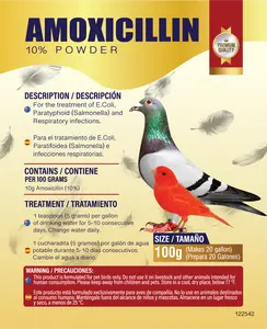 AMO-XICI-LLIN for Pigeons and Birds 100g Powder Optimal Care for Feathered Friends Targeted Treatment for E Coli Paratyphoid Salmonella and Respiratory Infections Supplements Tea