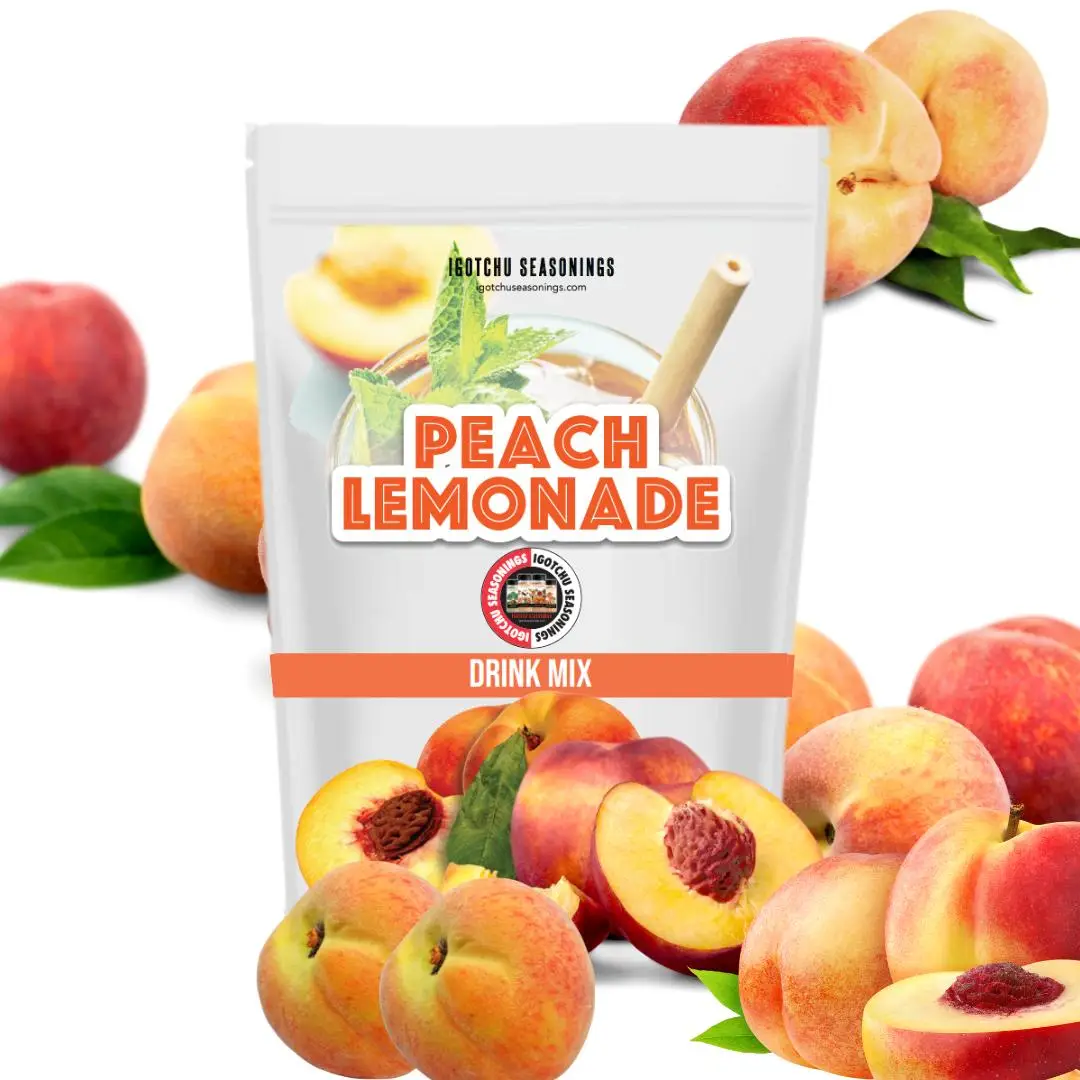 Peach Lemonade, Igotchu Seasonings—Refreshing Drink Mix, Juice Beverage Sweet