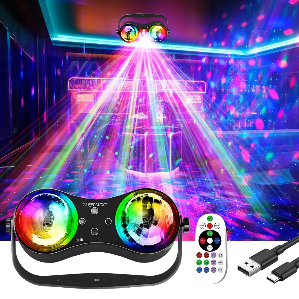 12W Aura X Rotating LED Crystal Ball Light - Northern Lights Themed, 3x3W LEDs, Remote & Voice Control, DC Power Supply, 329g, 197x70x75mm, Enhances Ambiance, Adds Festive Touch, Indoor Novelty Lighting for Home Improvement, KTV Sessions, Parties
