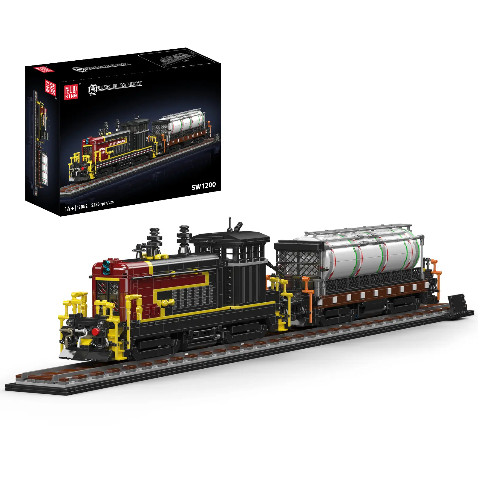 Mould King 12052 Static Diesel Locomotive Train Building Block Toy Display Gift 2283 Pieces