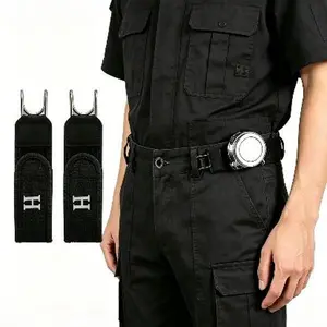 Invisible Design Elastic Belt for Unisex – Tactical Metal Hook, No Buckle, Soft Adjustable Fit