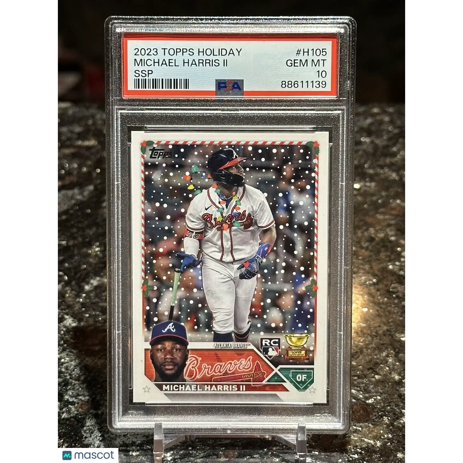 Michael Harris II PSA 2023 Topps Holiday SSP Rookie RC 10 GEM MINT Atl Braves