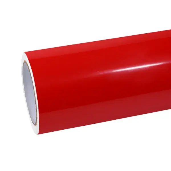 Ravoony Plus Glossy Calendered Flat PVC Car Wrap Sticker - Crystal Ferrari Red, Easy Install, Flexible, Long Wearing, Removable for Moderate Curves, Automotive Exterior Accessory with Glossy Finish
