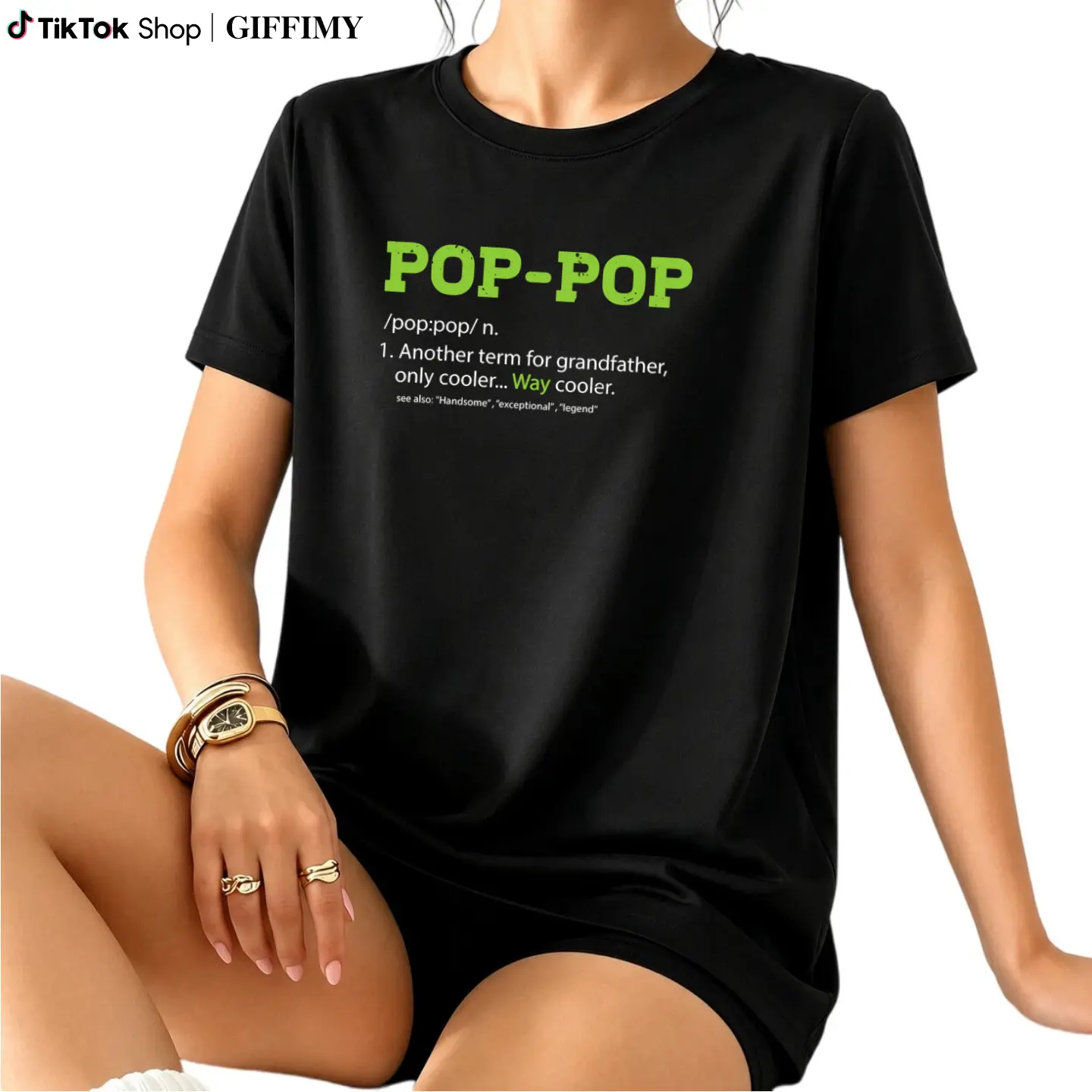 Pops Shirt for Grandpa, Pop-Pop Definition Cool Dad Gift T-Shirt