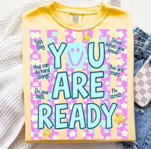 Comfort Colors Retro Striped You Are Ready Test Day Shirt, Matching State Testing Shirt, Teacher Team Shirt, Testing Day, Testing Coordinator Shirt