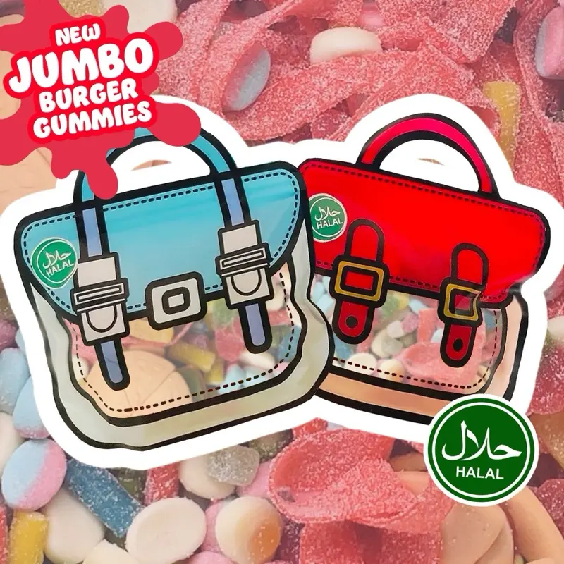 Halal Lunchbox Themed Gummy Candy Mix Bag - Sweet and Sour Gummy Snacks in Fun Assorted Flavors Bonbon Strawberry
