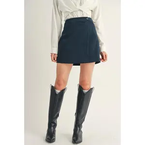 Finest Touch Overlap Mini Skirt