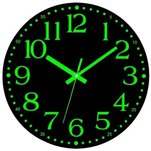 Modern Night Light Wall Clock, Retro Glow-In-The-Dark Silent Clock, Vinyl Record Clock, Bedroom Decor, Home Decoration, Gift Idea