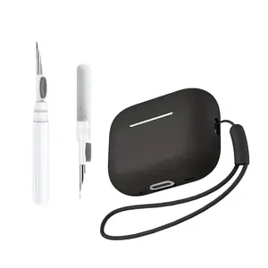 Protective Case Set for AirPods Pro 3rd Gen, Audio Silicone Case + Lanyard + Cleaning Pen, Accurate Cutouts, Anti-Loss, Keep Clean