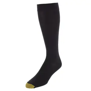 Gold Toe Men's Mild Compression OTC Rib Socks (3 Pair), Over The Calf Socks