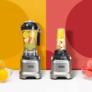 AMZCHEF ZM5003 Smoothie Countertop Blender, 1800 W Professional Blender for Kitchen with 600ml Travel bottle, High-Speed Blender for Shakes, Smoothies, Ice Crushing, Frozen Fruits(Update)