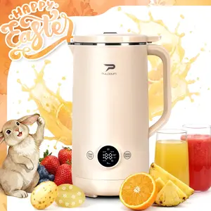 8-in-1 Small Multifunctional Automatic Nut Milk Machine&Coffee Maker, 800ml Auto Self-Cleaning, baby food, Delay Start, Keep Warm, Boil Water – Stainless Steel, White,Soy Milk Maker for Homemade Almond, Oat, Coconut, Juice, Milkshake, Grains, gifts，Easter