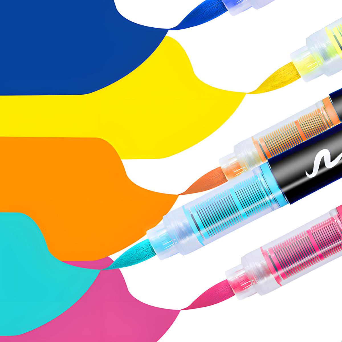 360 Color Acrylic Paint Markers,Detachable suitcase,Brush Tip , Acrylic Paint Pens with Direct-Liquid Ink System, Paint Markers for Rock Painting, Fabric, Wood, Canvas, Plastic, Permanent,Washable,Quick-Drying,Waterproof