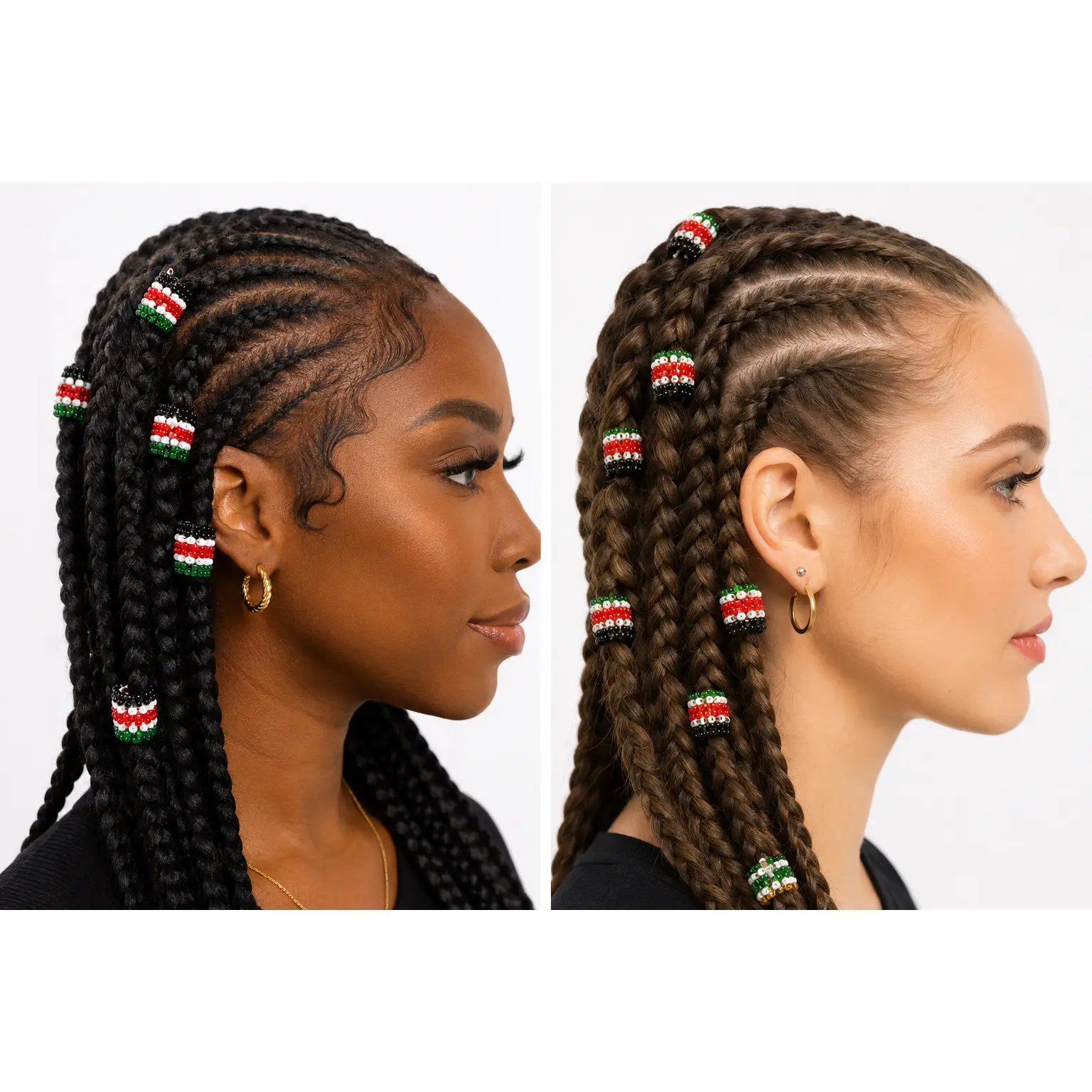 Kenyan Hair Charm - Fashion Accessory for Synthetic Braided Lace Wigs, Hair Extensions, Hair Accessories