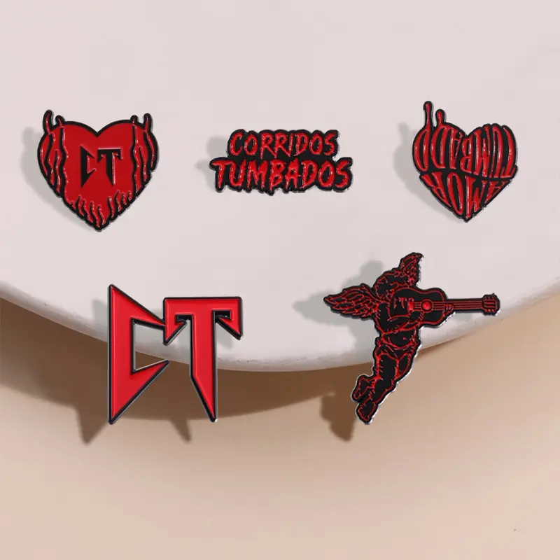 5 Piece Hat Pins Baseball Team Logo Badges, Cartoon Style Alloy Accessories, Fun Gift for Friends, Unisex Daily Wear, Clip, Alloy Brooch Pin, Brooch Set