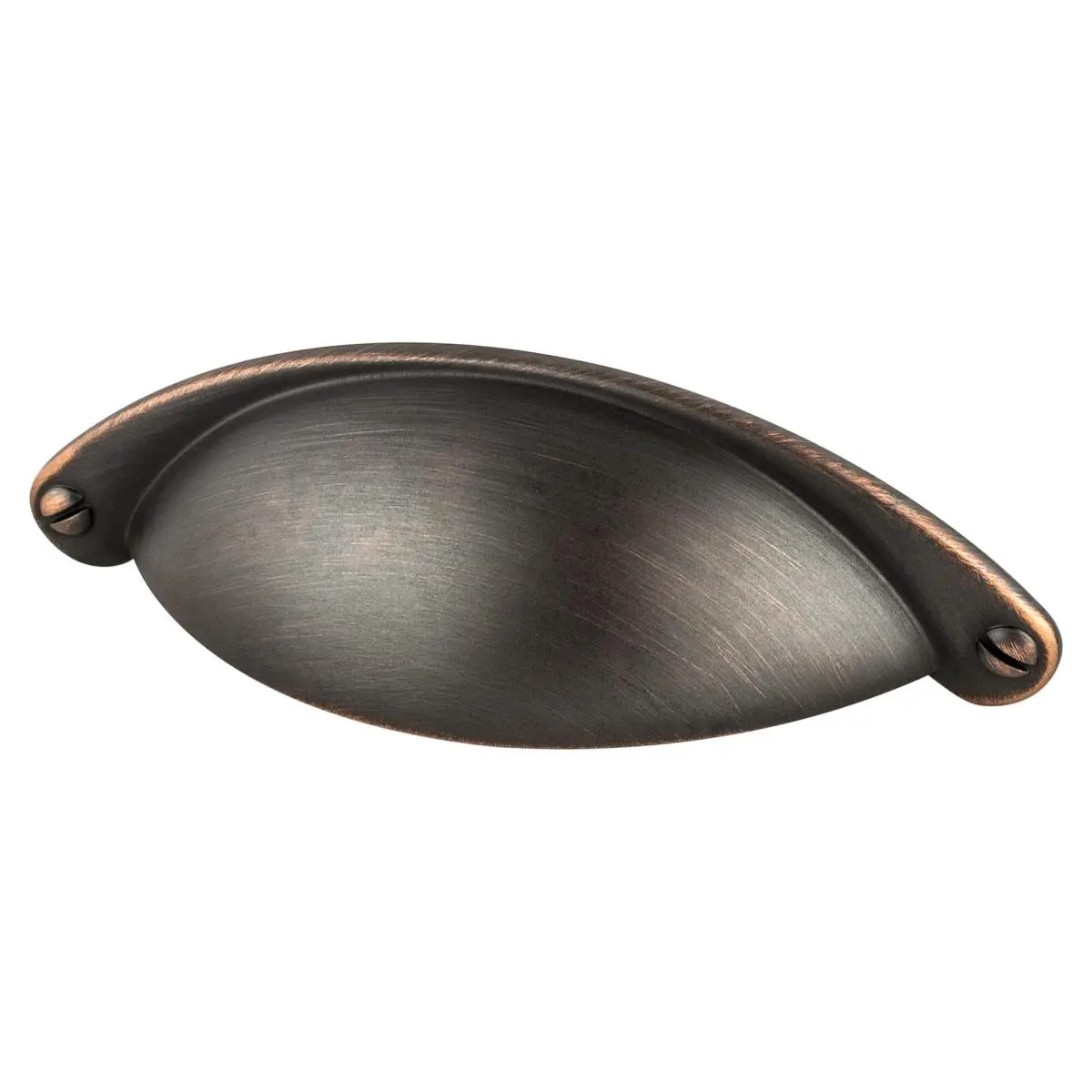 212 MAIN Berenson 64 mm CC Vibrato Cup Pull - Zinc Base Cup Handle, Verona Bronze Finish, Rich Look Hardware for Doors
