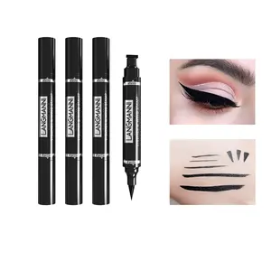 Langmanni 4-Piece Dual-Use Stamp Liquid Eyeliner Pen Set, Waterproof Long-Lasting, Easy Winged Eye Makeup, Perfect for Smoky Eyes