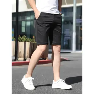 Men'sSummerDressShorts-StylishWhite,ElasticWaistband,ComfortablePolyester,CasualBusinessStyle,MachineWashable,RelaxedFitShorts|StylishSummerAttire|ComfortableShorts