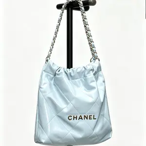 Pre-owned CHANEL Leather Shoulder Bags 22 Chain Hobo Quilted Calfskin Small