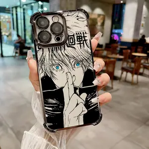 Anime Jujutsus Kaisens Gojo Phone Case Suitable for iPhone 17 16e 16 15 14 13 12 11 Mini Pro Max Air X XR XSMAX 8 7 Plus Protective Anti Fall Transparent Soft Back Cover
