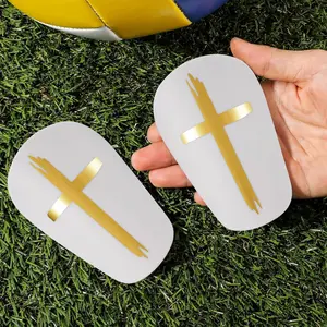 Football Cross Design Shin Guard, 1 Pair Lightweight Football Shin Guard, Comfortable Leg Protector, Universal Football Accessories, Soccer Training Equipment