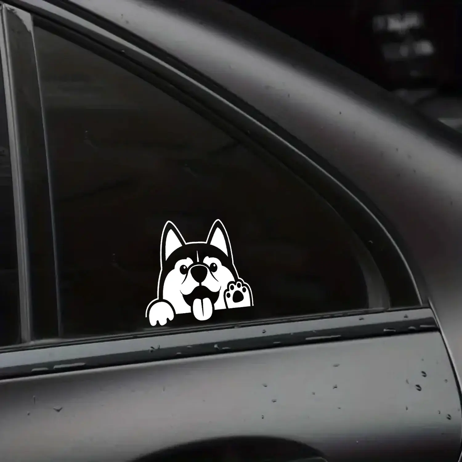 Husky Sticker, Siberian Husky Dog Decal, Cute Puppy Vinyl Sticker, Waterproof Laptop Sticker, Car Window Decal, Pet Lover Gift, Animal Sticker