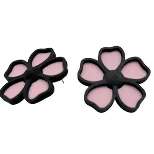 The "Willow" Earrings - 3D Printed - Flower Earrings - Pink Jewel Box
