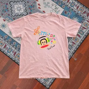 Paul Frank Pink Graphic Baby Tee – Y2K Vintage Cartoon Aesthetic Top